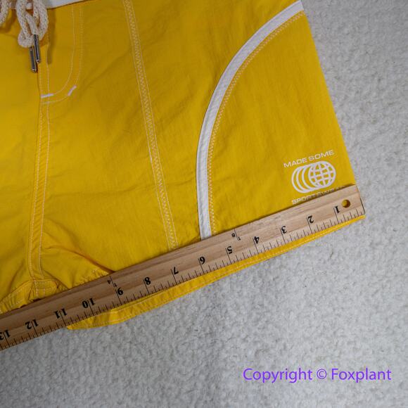 New! Free People Yellow & White Made Some Short Shorts, size 8 - Picture 8 of 13
